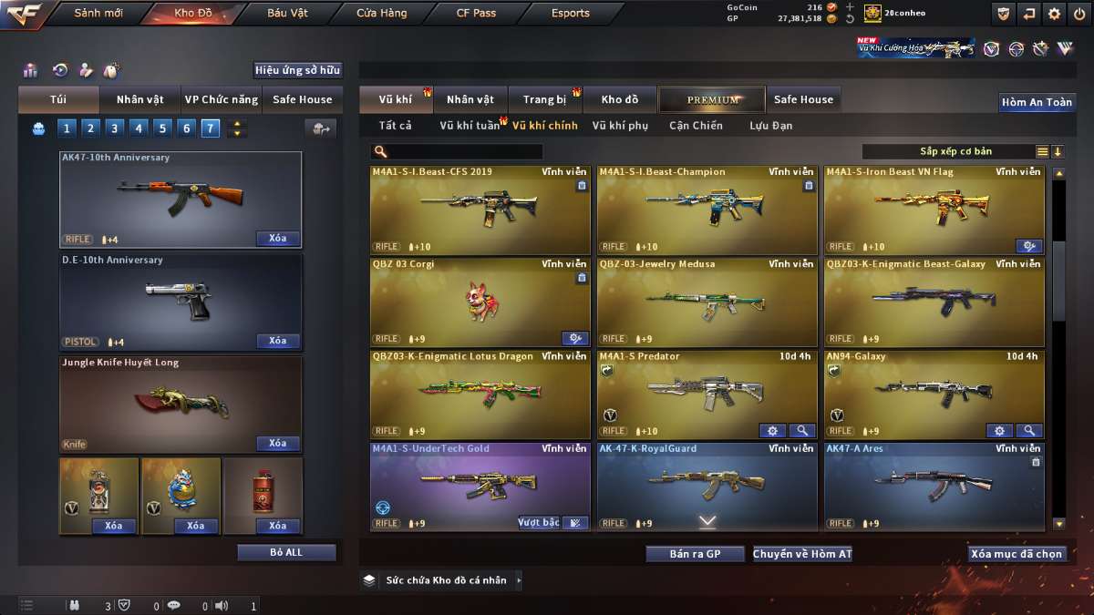 shop acc cf uy tin gia re